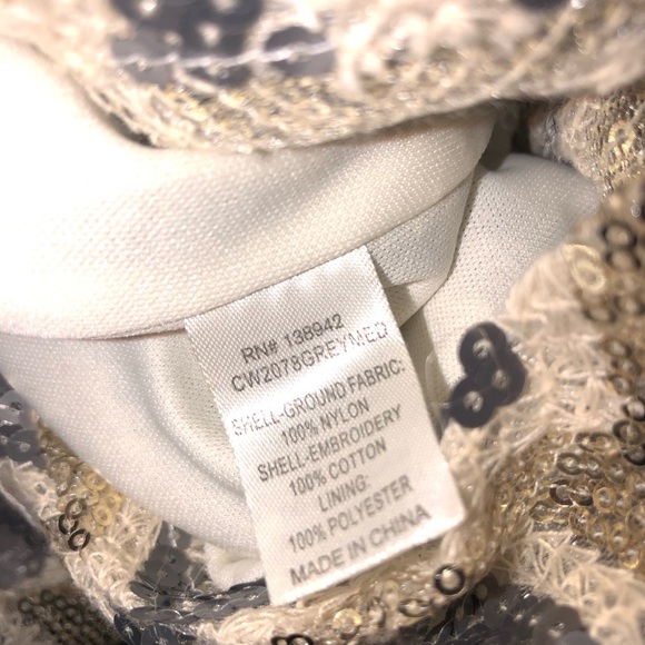 Charming Charlie Size Small Sort Party Dress.Covered in Gold and Silver Sequins - Picture 9 of 9